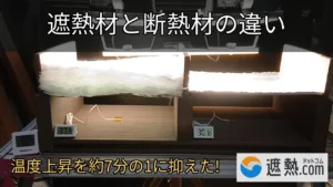 遮熱材と断熱材の比較実験