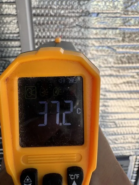 Eeeサーモダブル施工部分の内壁温度は37.2℃